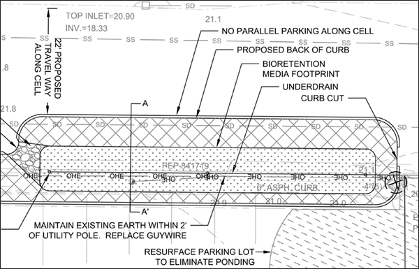 Detail of design plan