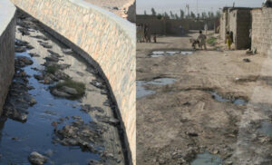 open sewer (l) Old Kandahar Neighborhood (r) ©M Ogden