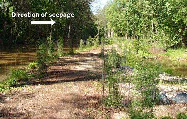 Constructed sand seepage BMP