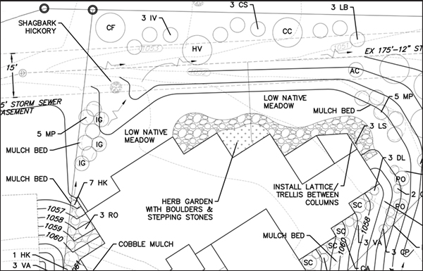 The Weber residence landscape plan