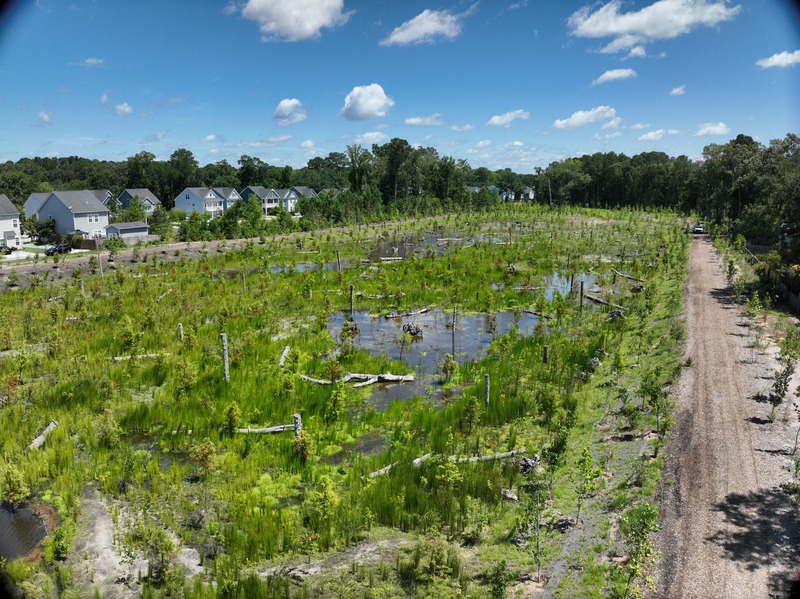 Dale Morris Ecological Park, After construction, June 2026. © Ardurra & Skyview Geospatial Solutions