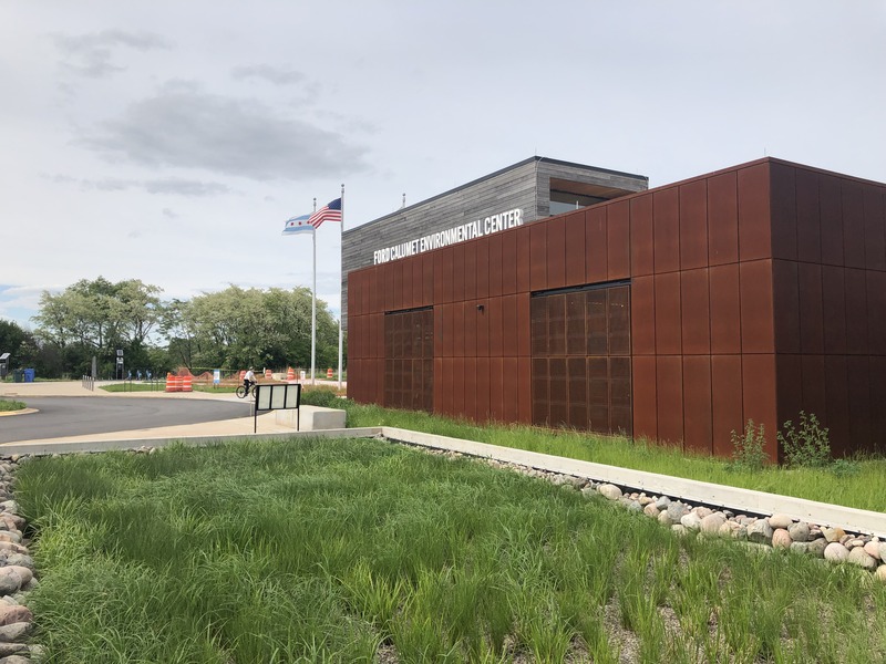 The constructed wetland at the Ford Calumet Environmental Center