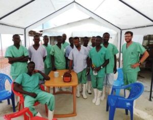 Nick (far right) with MSF national staff water & sanitation team leaders