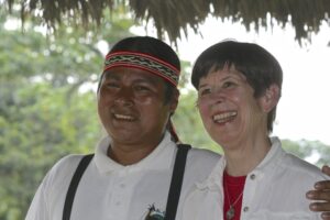 Robin and a friend in Ecuador